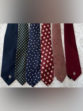 Set of 6 Polo by Ralph Lauren Men's Ties, Hand Made Italian Silk, Great Cond.